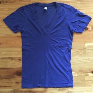American Apparel blue v-neck